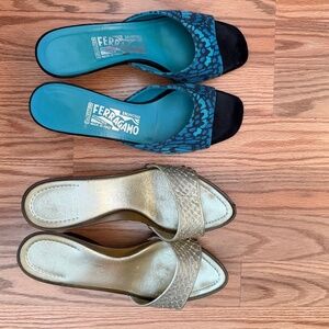 SOLD- 2 used pairs of Salvatore Ferragamo shoes (size 8B & 8.5B)